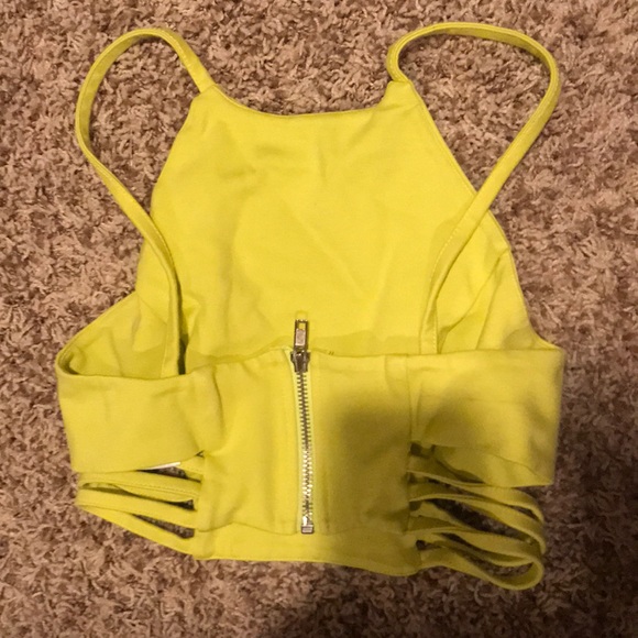 Yellow Crop Top - Picture 2 of 2